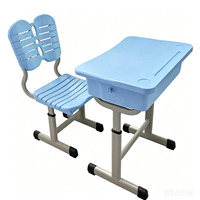Ensemble de bureau et chaise réglables pour étudiants, mobilier scolaire avec panier à livres en option, chaise à dossier ou tabouret pour salle de classe