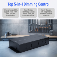 Controlador LED de 24V de Voltaje Constante, Módulo de Placa Clase 2, Caja de Conexiones ETL, Carcasa de Aluminio, Regulable por Triac, 60W 2.5A 100-277V, OEM BST 2026