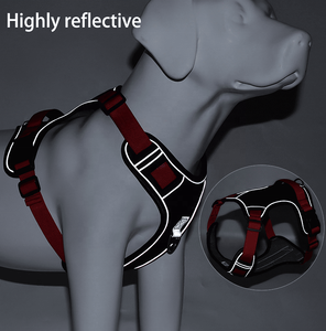 कोई पुल चिंतनशील समायोज्य चिंतनशील कुत्ता बनियान एयरटैग केस 1680 डी ऑक्सफर्ड नेफ्रोन कुत्ते का दोहन - Product Image 3