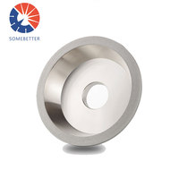 Meule diamantée et CBN électroplaquée super dure de 200 mm, 40 grains # -600 #   Grains abrasifs pour le polissage et l'ébavurage du métal, base aluminium