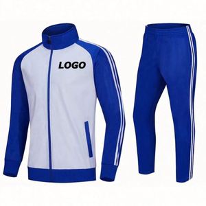 Conjunto Deportivo Unisex con Cremallera Completa, Chaqueta Deportiva de Manga Larga con Cuello Alto y Pantalones para Entrenamiento en el Gimnasio - Product Image 1