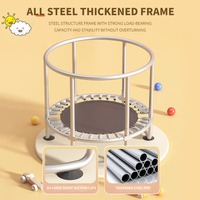 Trampoline intérieur/extérieur pour enfants et adultes avec filet de sécurité et structure en PVC, adapté aux filles