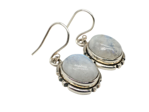 Pendientes Hechos a Mano de Plata de Ley 925 con Piedra Lunar Arcoíris Natural, Joyería Elegante con Gemas, Pendientes Colgantes para Mujer - Product Image 2