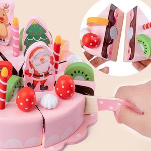 Girl Gift Party Play Food 2-1 <b>Christmas</b> Birthday <b>Cake</b> Pretend Set Children's Kitchen Toy - Product Image 3