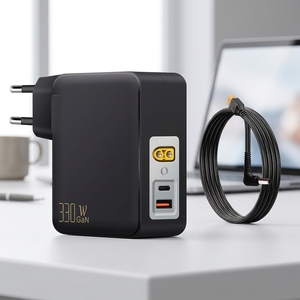 Cargador Rápido de Pared de 330 W con Tecnología GaN, 20 V 16.5 A, XT60 AC DC Tipo USB-C, Adaptador de Estación de Carga Rápida para Portátiles Dell, <span class=keywords><strong>Asus</strong></span>, Lenovo, HP-<span class=keywords><strong>Omen</strong></span> - Product Image 1