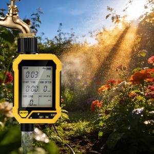 Zhitian LY-12 Smart Digital Battery Powered Automatic Drip Irrigation Controller Valves <b>Plastic</b> <b>Enclosure</b> Large Display Garden - Product Image 1