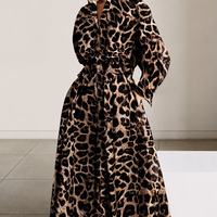 Nouvelle Arrivée Robe d'été décontractée en lin à imprimé numérique personnalisé, boutonnée, grande taille, pour femme, vente en gros en vrac