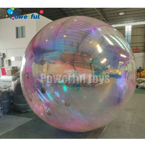 Bóng óng ánh bóng gương bóng khổng lồ Inflatable bạc đầy màu sắc bóng lớn Inflatable gương toàn cầu - Product Image 3