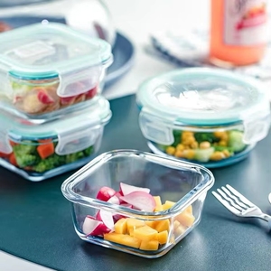 Recipientes de Vidrio Herméticos <span class=keywords><strong>para</strong></span> Preparación de Comidas, Aptos <span class=keywords><strong>para</strong></span> Microondas, Libres de BPA, con Tapa, <span class=keywords><strong>para</strong></span> Almacenamiento de Alimentos, Lonchera - Product Image 3