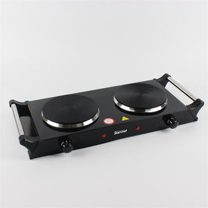 Appareils électroménagers, cuisinière multifonctionnelle, <span class=keywords><strong>plaque</strong></span> chauffante en fonte 2000W, cuisinière électrique <span class=keywords><strong>2</strong></span> brûleurs sans <span class=keywords><strong>gaz</strong></span> - Product Image 2