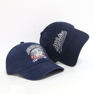 Servizio OEM/ODM, Cappello da Baseball Vintage in Cotone Blu Navy con Logo Ricamato Personalizzato, 6 Pannelli, per Uomo, Stile Sportivo, Vendita all'Ingrosso - Product Image 4