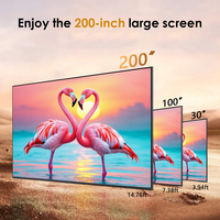 Q310 Nouveau modèle 720P Android 11 Projecteur à courte focale avec lentille en verre 150 lumens 180 degrés rotatif Haut-parleurs intégrés