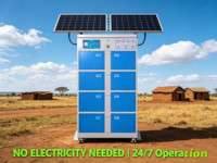 Gabinete Móvil para Intercambio de Baterías de 8 Celdas, Impermeable, para Carga de Baterías de Litio, para Comunidades, Calles y Tiendas