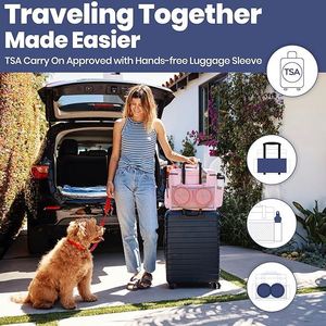 Bolsa de Viaje para Perros, Contenedores para Almacenamiento de Alimentos, Tapete de Silicona, Tazones Plegables Grandes, Accesorios para Perros Aprobados por Aerolíneas, Organizador, Bolsa para Excrementos - Product Image 4