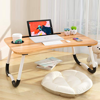 Table réglable, Portable, pliable et polyvalent, en bois, pour ordinateur Portable, bureau