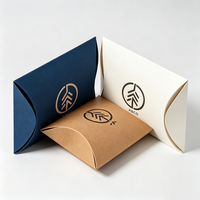 Boîte cadeau en carton recyclé écologique de qualité supérieure en forme d'oreiller pour bonbons, foulards, chaussettes, emballage de produits de soins personnels