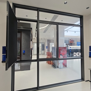 Porte coulissante en aluminium Deioux, design minimaliste moderne, cadre sans cadre, double vitrage, verre trempé, isolation acoustique, pour la maison - Product Image 4
