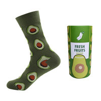 Drôle spécial intéressant logo personnalisé coloré nourriture chaussettes hommes femmes cadeau coton équipage chaussettes pas de commande minimum en gros