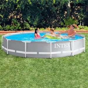 <span class=keywords><strong>INTEX</strong></span> 26710 & 26712 Prisme Cadre Piscines Grande Famille Extérieure PVC Cadre Rond Piscine 3.66m X 76cm - Product Image 2