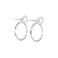 Boucles d'oreilles Zooying à double cercle avec perles, design avant et arrière