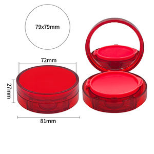 Boîte ronde transparente <span class=keywords><strong>rouge</strong></span> à coussin d'air de 15g, boîte d'emballage pour fond de teint crème bbcc avec <span class=keywords><strong>bouton</strong></span>, boîte en plastique - Product Image 3