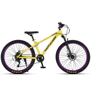 Vélo de route BMX en acier 14/16/20/<span class=keywords><strong>24</strong></span>/26/27,5/29 <span class=keywords><strong>pouces</strong></span>, super léger, loisirs, guidon plat, 7 vitesses, freins à disque avant/arrière, rouge - Product Image 4