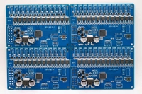 Carte de circuit imprimé FR4 bleue personnalisée, assemblage SMT, carte de circuit électronique pour équipement de contrôle audio/industriel, certifiée ISO/ROHS