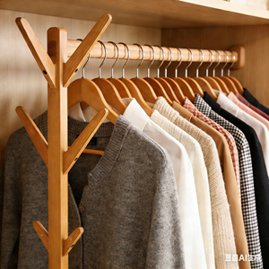 <span class=keywords><strong>Perchero</strong></span> <span class=keywords><strong>de</strong></span> Bambú con 8 Ganchos para Abrigos y Sombreros, Estante <span class=keywords><strong>de</strong></span> Almacenamiento, <span class=keywords><strong>Perchero</strong></span> <span class=keywords><strong>de</strong></span> Madera - Product Image 6