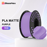 Filament PLA Mat BlazeNex 1,75 mm Surface Lisse Faible Déformation Impression Nette de Qualité Supérieure 1 KG Manipulation Facile Sans Colmatage Moulage 3D