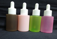 Bouteille en verre d'huile essentielle de gel de 15ml 30ml avec compte-gouttes