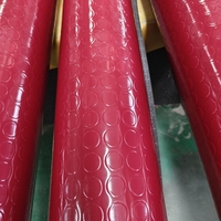 Schwarze PVC-Münzmatte Vinyl-Bodenbelag Langlebige Rutschfeste Innen-Garagenmatte für Küche & Wohnung