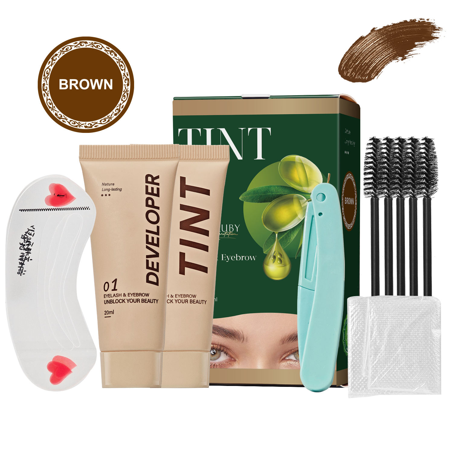 สีน้ำตาล