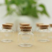 Mini bouteille en verre d'épices de cuisine à bougie pour cadeaux de mariage avec couvercle en liège LOGO/étiquette personnalisée 1.7oz