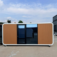 Cabane modulaire de luxe préfabriquée en forme de pomme pour hôtel, complexe hôtelier, séjour en famille