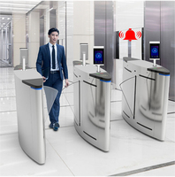 Système de contrôle d'accès de porte de barrière de rabat de reconnaissance de visage de Code QR d'entrée de sécurité anti-talonnage automatique