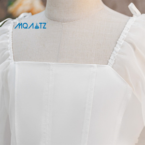 Vestido de Princesa Elegante <span class=keywords><strong>para</strong></span> Niñas, con Falda de Tul en Capas y Mangas Largas Blancas, <span class=keywords><strong>para</strong></span> Bodas y Fiestas Infantiles - Product Image 5