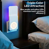 Trampa para Moscas Electrónica Eficiente, Lámpara LED UV Enchufable para Interiores, Atrapa Insectos, Mata Mosquitos, Control de Plagas Domésticas