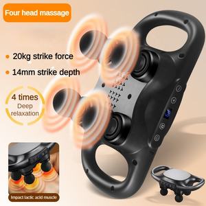 Potente Pistola Massaggiante con Batteria ad Alta Capacità, Quattro Testine, Doppia Area <span class=keywords><strong>di</strong></span> <span class=keywords><strong>Massaggio</strong></span>, Alta Velocità, Impastamento Profondo per Alleviare il Dolore Muscolare - Product Image 3