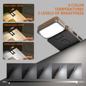 Travel <b>Light</b> LED Bookmark Desk Lamp for Comic-style Multi-colored Lampshade Plastic Body Battery Powered for Reading Room - Product Image 2
