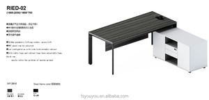 Escritorio de oficina modular moderno de estilo nórdico, Panel sólido con gabinete lateral, mesa de gerente ejecutivo para el dormitorio del hogar - Product Image 3