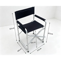 Chaise de Réalisateur en Aluminium Pliante Légère et Portable pour Extérieur, Chaise de Maquillage pour Jardin et Patio, Robuste et Professionnelle