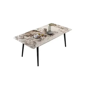 Tavoli in marmo contemporanei tavolo da pranzo ovale di metà secolo tavolo in marmo per tavoli da pranzo a 4 gambe per 6 persone