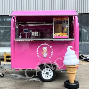 Mini remorque alimentaire mobile personnalisée, chariot à hot-dogs de rue, camion de camping de 2,2 m - Product Image 1