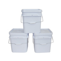 Seaux en plastique de 1/2/3/4/5 gallons avec couvercles, qualité alimentaire, personnalisables, pour la vente en gros