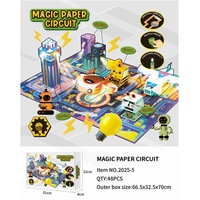 LASIVE TOYS Kit STEM de Circuitos de Papel Mágico, Juguete de Construcción Eléctrico Conductivo para Niños con Efectos de Luz y Gravedad