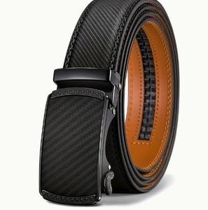 Cinturón para Hombre, Cuero Genuino, Hebilla Automática, Cinturón Versátil para Negocios - Product Image 3