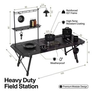 OEM Custom Wholesale Modular Outdoor <strong>Camping</strong> Kitchen Station IGT Folding Picnic <strong>Table</strong> with Lamp Hanger <strong>Storage</strong> Factory Supplier - Product Image 3