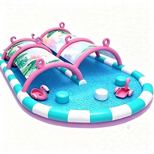 Piscina Inflable con Toldo, Piscina de PVC, Piscina para Niños, Equipo para Parque Acuático al Aire Libre - Product Image 1