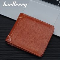 Dompet Pendek Pria Kulit Baru dari Baellerry dengan Nuansa Mewah dan Banyak Slot Kartu, Dompet Kecil Retro Sederhana untuk Pria