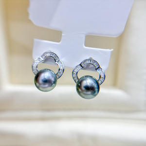 S925 Silver DIY <b>Pearl</b> Accessories Empty Stand Simple Earstring <b>Earrings</b> with 7-12mm Beads Product Category <b>Pearl</b> <b>Earrings</b>-2141 - Product Image 3